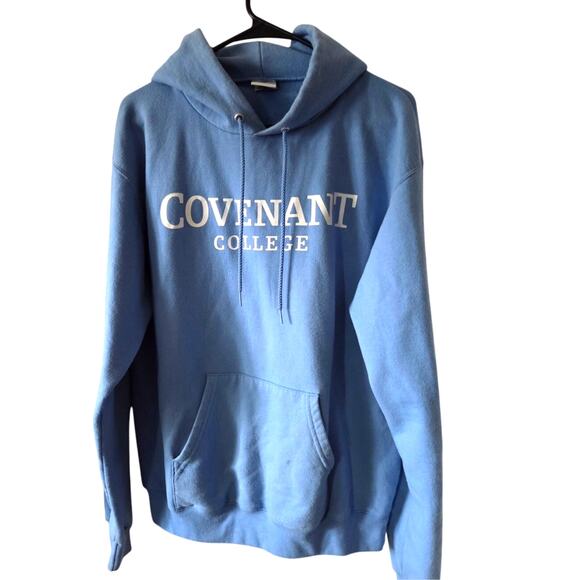 Champion Covenant College Sky Blue Sweatshirt Sweater Look Out Mountain PCA - Picture 1 of 6